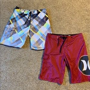 Hurley & Billabong trunks